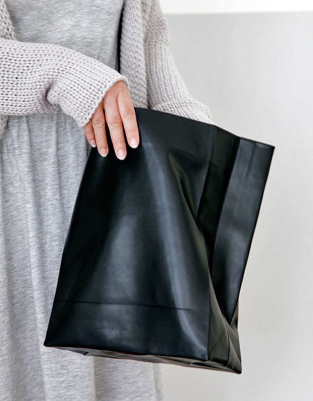 Leather Lunch Bag - MERE STATIC